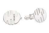 Sterling Silver Polished Oval Cufflinks