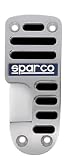 Sparco 0378613SA Stripe Short/Standard Silver and Black Pedal Set