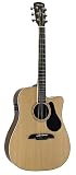 Alvarez Artist Series AD70CE Dreadnought Acoustic - Electric Guitar, Natural/Gloss Finish