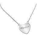Personalized Sterling Silver Heart Necklace
