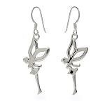 Eve's Addiction Sterling Silver Dangling Fairy Earrings
