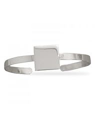 MMA Silver - Cuff with Square Engravable Tag
