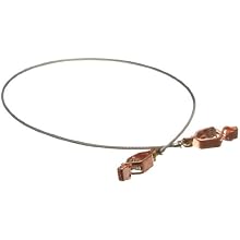 Justrite 08500 3' Long Flexible Bonding Wire With Two Clips