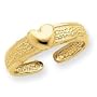 14k Heart Toe Ring - JewelryWeb