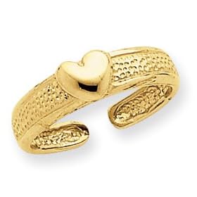 14k Heart Toe Ring by 