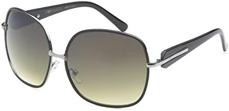 New Romance Metal Oversize Classic Fashion Women Retro Hipster Sexy Sunglasses, Blac and Green