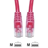 (5 PACK) 50 Feet RJ45 CAT 5E Molded Network Cable - Red