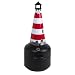 Continental 892, Red/White/Black Plastic Lighthouse Smoking Receptacle with Galvanized Inner Liner, 4 gallon Capacity, 14" Diameter x 38" Height (Case of 1)