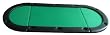 Da Vinci 10 Player Oval Poker Table Top w/10 Cup Holders & Carry Bag - 79" x 36"