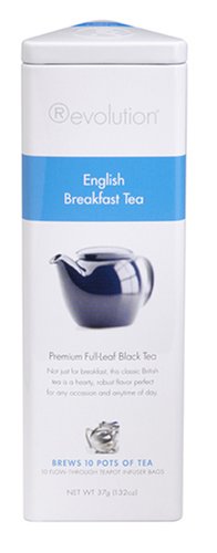T-Pot Revolution Retail Tin, English Breakfast Tea, 10 Infuser Tea Bags, Each Brews a 23 -... by Revolution Tea