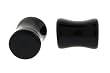 Double Flare Solid Black Acrylic Plug - 8g - Sold as Pair
