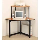 Review Stacks and Stacks  / Corner Office Computer Desk (Black/Light Cherry) (50
