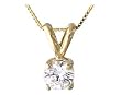 5/8 ct.tw Round Diamond Solitaire Pendant in 14 kt. Yellow Gold