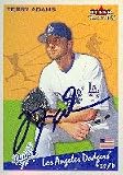 Terry Adams, Los Angeles Dodgers, 2002 Fleer Tradition Autographed Card