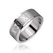 Surgical Steel Ring with Roman Numerals - Size: 5-13