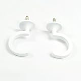 Lot de 2 gonds crosse PM Blanc laqu&eacute;