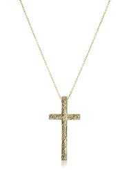 House of Harlow 1960 Engraved Cross Pendant Necklace