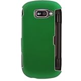 Hard Snap-on Shield GREEN RUBBERIZED Faceplate Cover Sleeve Case for LG OCT ....