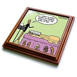 Broom Funerals - 8x8 Trivet With 6x6 Ceramic Tile by 3dRose LLC