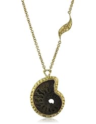 Heather Benjamin "Sea" Plated Chain and Pyritized Ammonite
