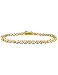 Diamond Tennis Bracelet 14K Yellow Gold 1.00 CT Diamonds