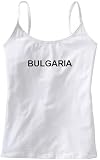 BULGARIA - Country Series - White Women's / Girls Camisole (Girlie / Babydoll)