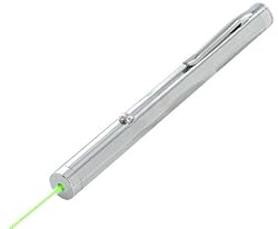 Professional High Powered Green Laser Pointer Silver Pointing Device Pen