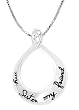 Sterling Silver "My Sister My Friend" Open Circle Pendant, 18"