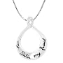 Sterling Silver "My Sister My Friend" Open Circle Pendant, 18"