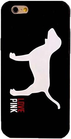 iPhone 6 Plus Case,iPhone 6S Plus Case,Hanjiekj fashionable Victoria's Secret puppy cover design Silicone Case for Apple iPhone 6 Plus/6S Plus 5.5 inch - Black