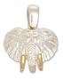 Gold plated pendant, 'Mighty Elephant' 1" W 1" L