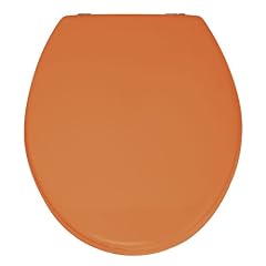 WENKO 152218100 WC-Sitz Prima - Sp�lkasten geeignet, Chrom-Metallbefestigung, MDF, orange