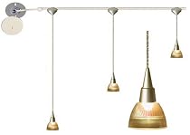 LitesNow Valo Instant Track Do-it-Yourself 3 Fixture with Shades Hardwire Pendant Light Kit, Silver
