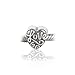 Bling Jewelry 925 Sterling Silver Antique Finish Heart Love Message Bead Pandora Troll Chamilia Charm Compatible