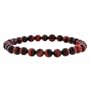 Genuine Red Tiger Eye Stone 6mm Bead Beaded Stretch Bracelet