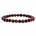 Genuine Red Tiger Eye Stone 6mm Bead Beaded Stretch Bracelet