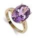 Genuine 14 KT Yellow Gold Amethyst Gemstone Ring 14K Band Size 6