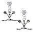 Cheerleader - Splits Mini Heart Charm Earrings [Jewelry]