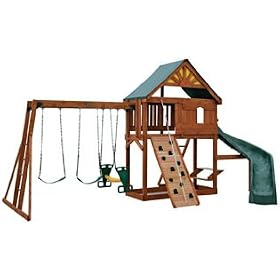Suncrest Wooden Swing Set by Big Backyard