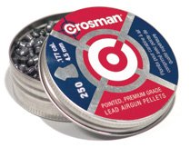 Crosman .177 Cal. Pointed Pellets, 7.9 Grains, Pointed, 250/Tin