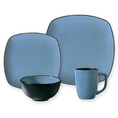 Hearthstone Square 16-Piece Set Service for 4, Bluetopia