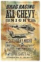 Chevy Drag Racing Metal Sign Vintage Reproduction Poster