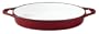 Daniel Boulud Kitchen Infiniti Cast Iron Cookware 12 inch Oval Roaster Pan, Red