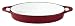 Daniel Boulud Kitchen Infiniti Cast Iron Cookware 12 inch Oval Roaster Pan, Red