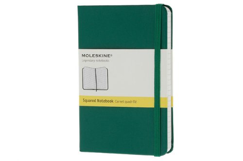 moleskine classic notebook pocket squared oxide green hard cover 35 x 55 classic notebooks