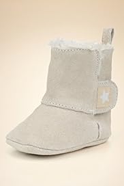Suede Faux Fur Velcro Booties