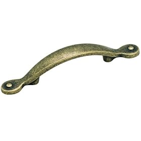 Amerock BP1590-R2 Inspirations Plain 3-Inch Pull, Weathered Brass by Amerock