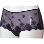Ex Store Embroidered Mesh Short Knickers Purple