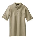 NEW Port Authority - Silk Touch Pique Knit Sport Shirt with Pocket Stone-2XL