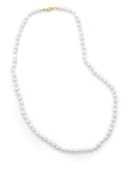 Genuine Elegante Necklace. 20" 5-5.5mm Cultured Freshwater Pearl Necklace. 100% Satisfaction Guaranteed.